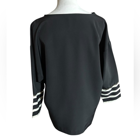 Amy Jess Black Nautical Anchor Top with some gold trim - Picture 3 of 11